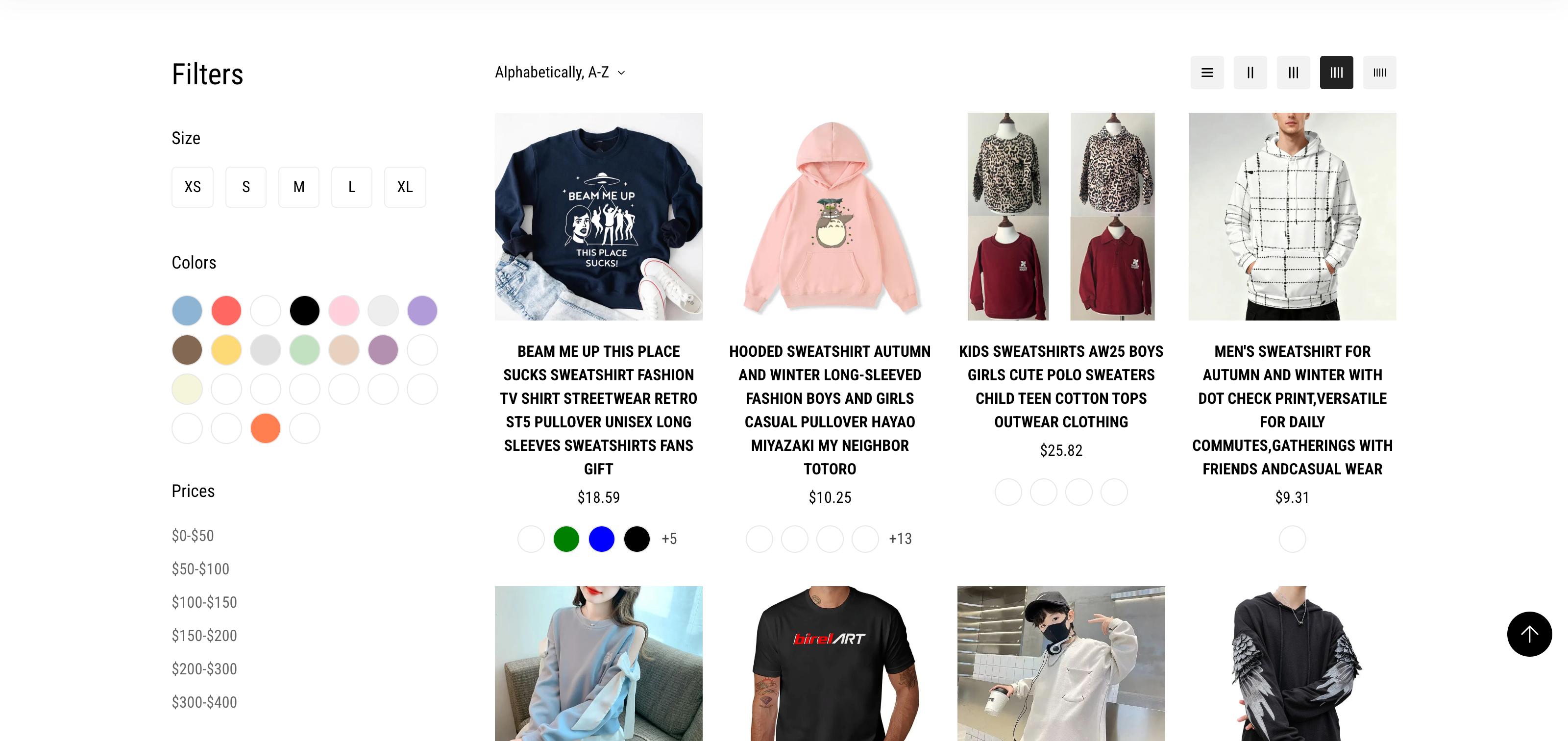 Yune Theme Filter Layout - Advanced filtering system with multiple options